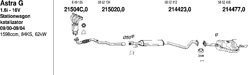 AUTOGALANT Kipufogódob, középső 214423_AG